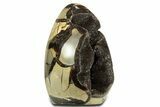 Polished Dragon Egg Septarian Geode - Free-Standing #344451-1